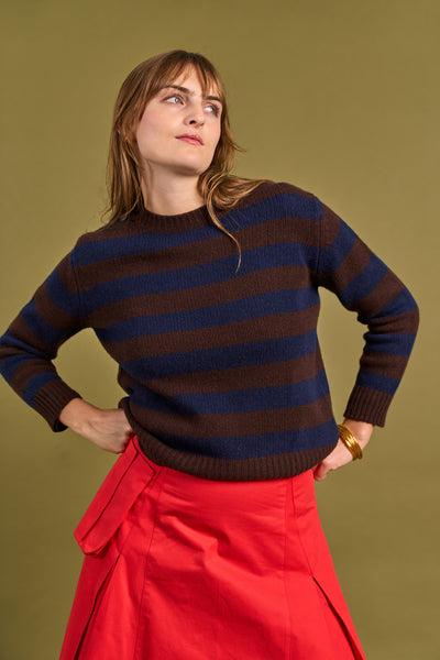 Aubergine Stripe Jumper