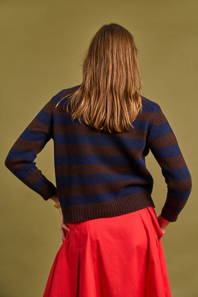 Aubergine Stripe Jumper