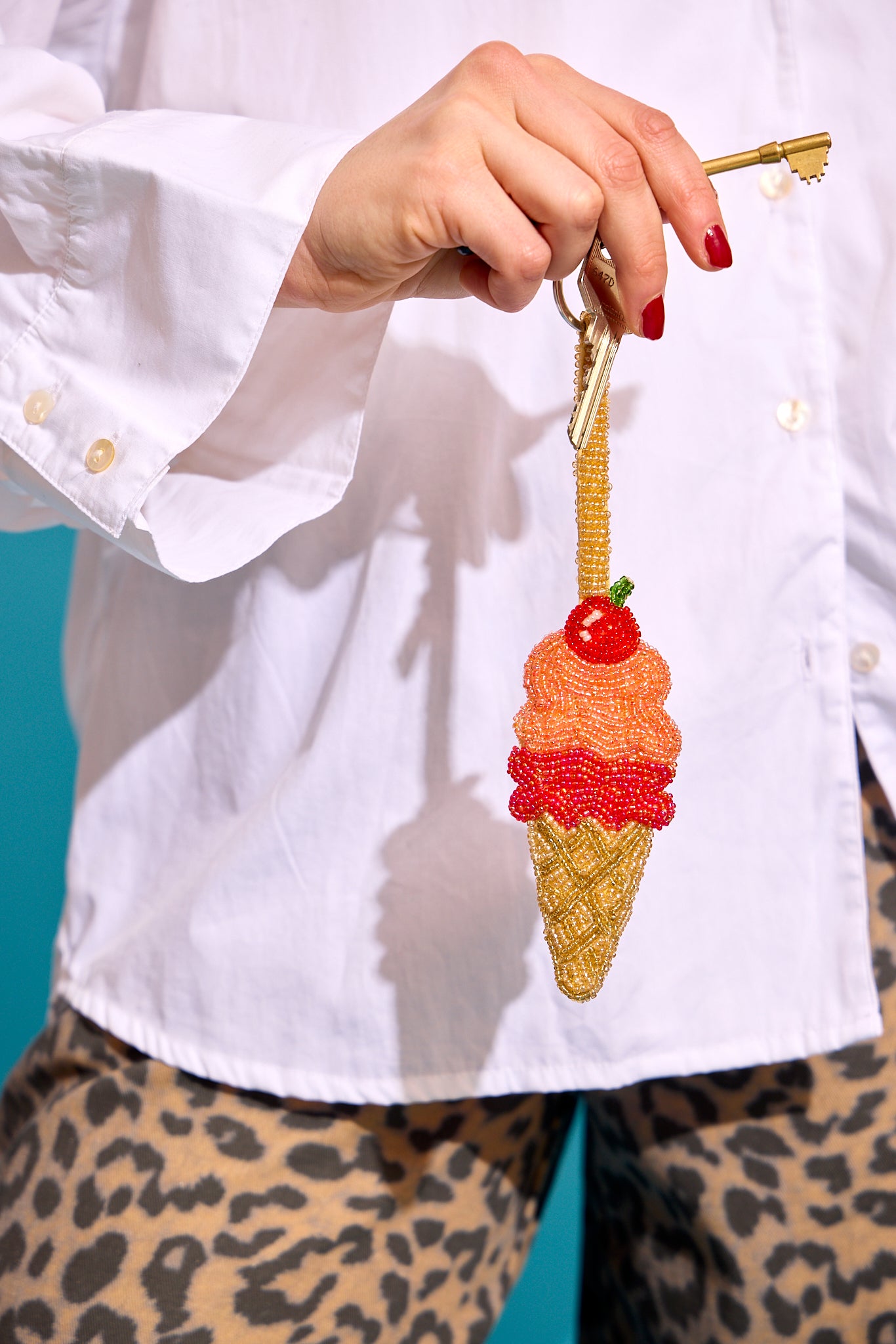 Ice Cream Charm Keyring