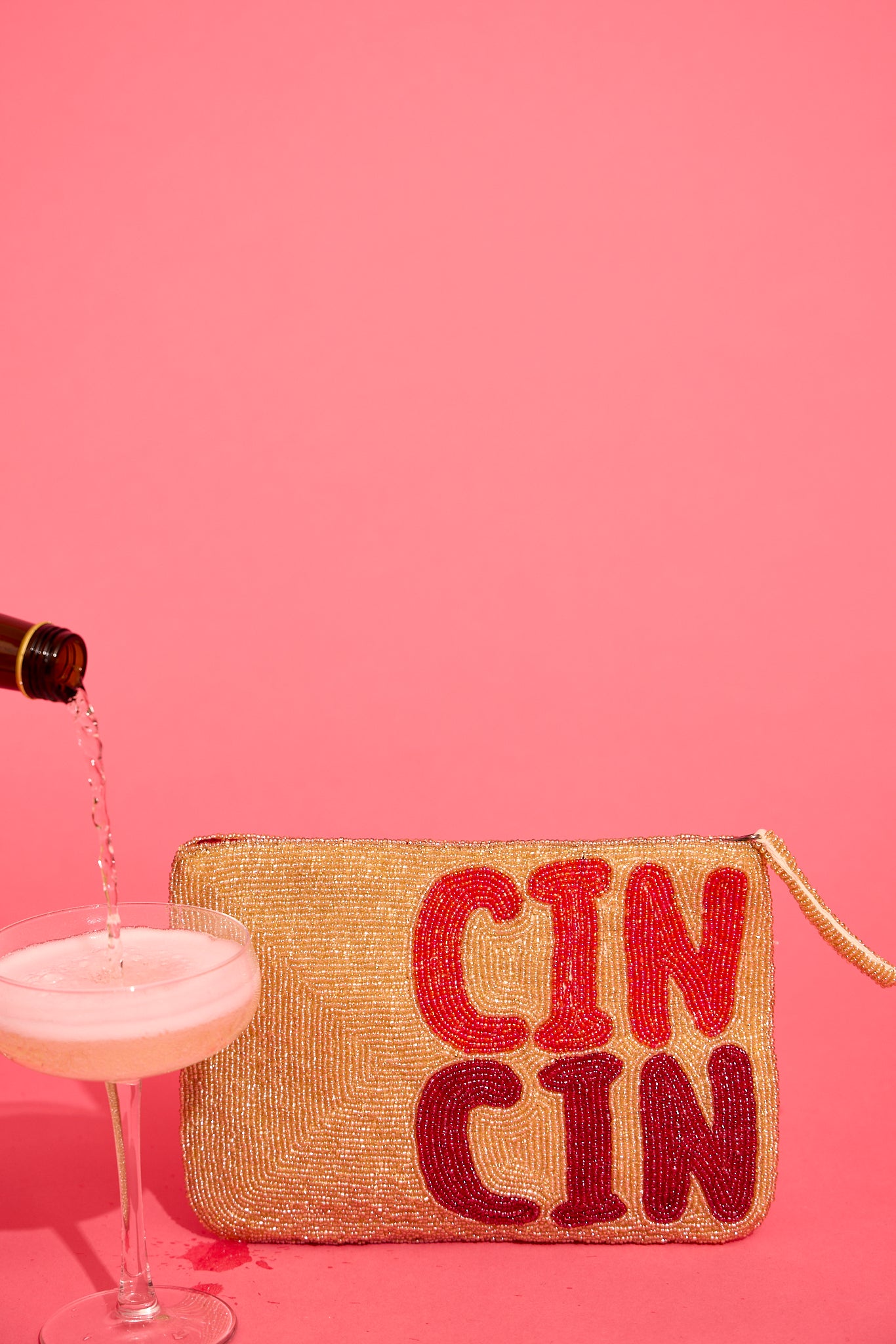 Cin Cin Beaded Clutch