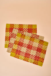 Set of 6 Reed Placemats & Napkin Rings