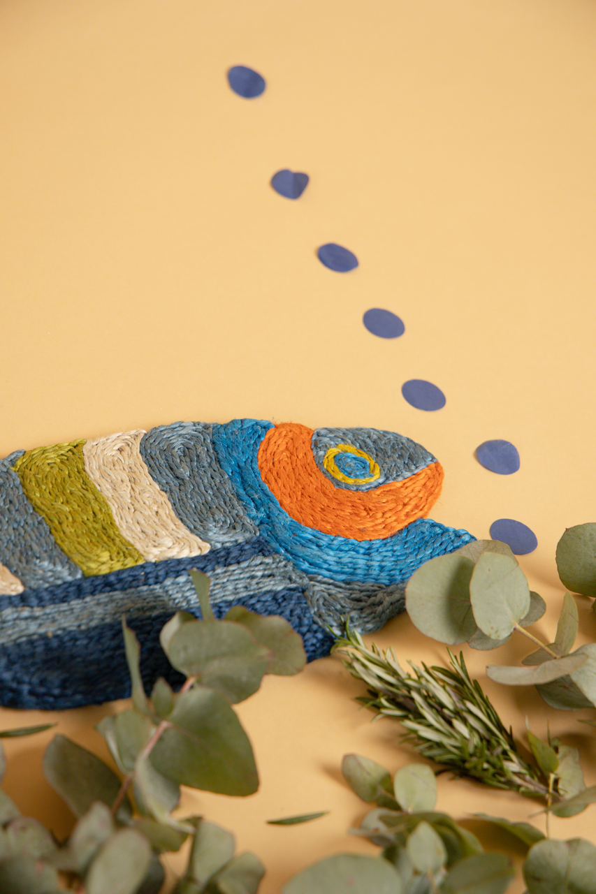 Blue-Orange Fish Placemat
