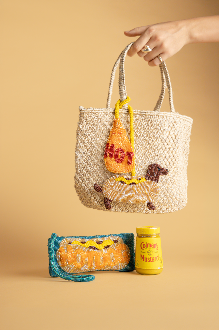 Hot Dog and Sauce Bag Charm