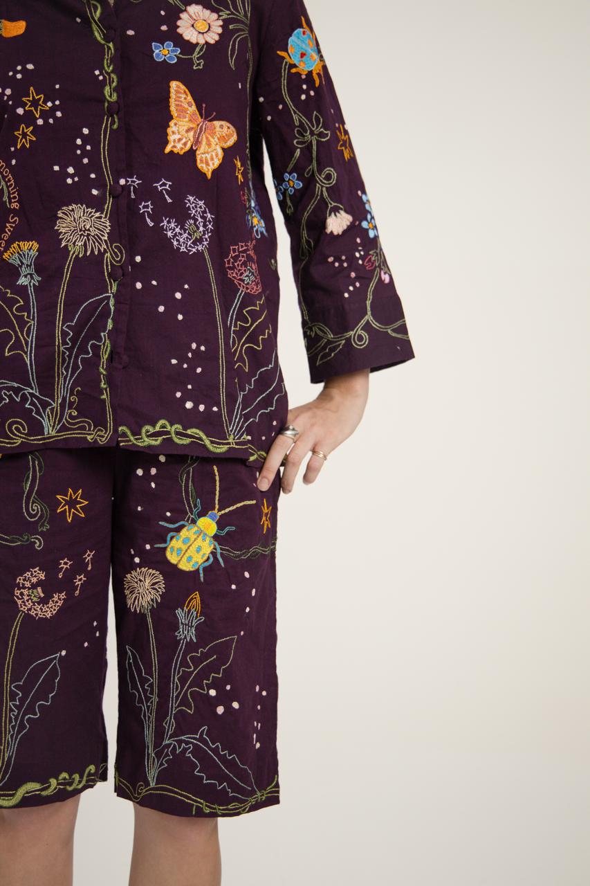Aubergine Lungi Pyjamas