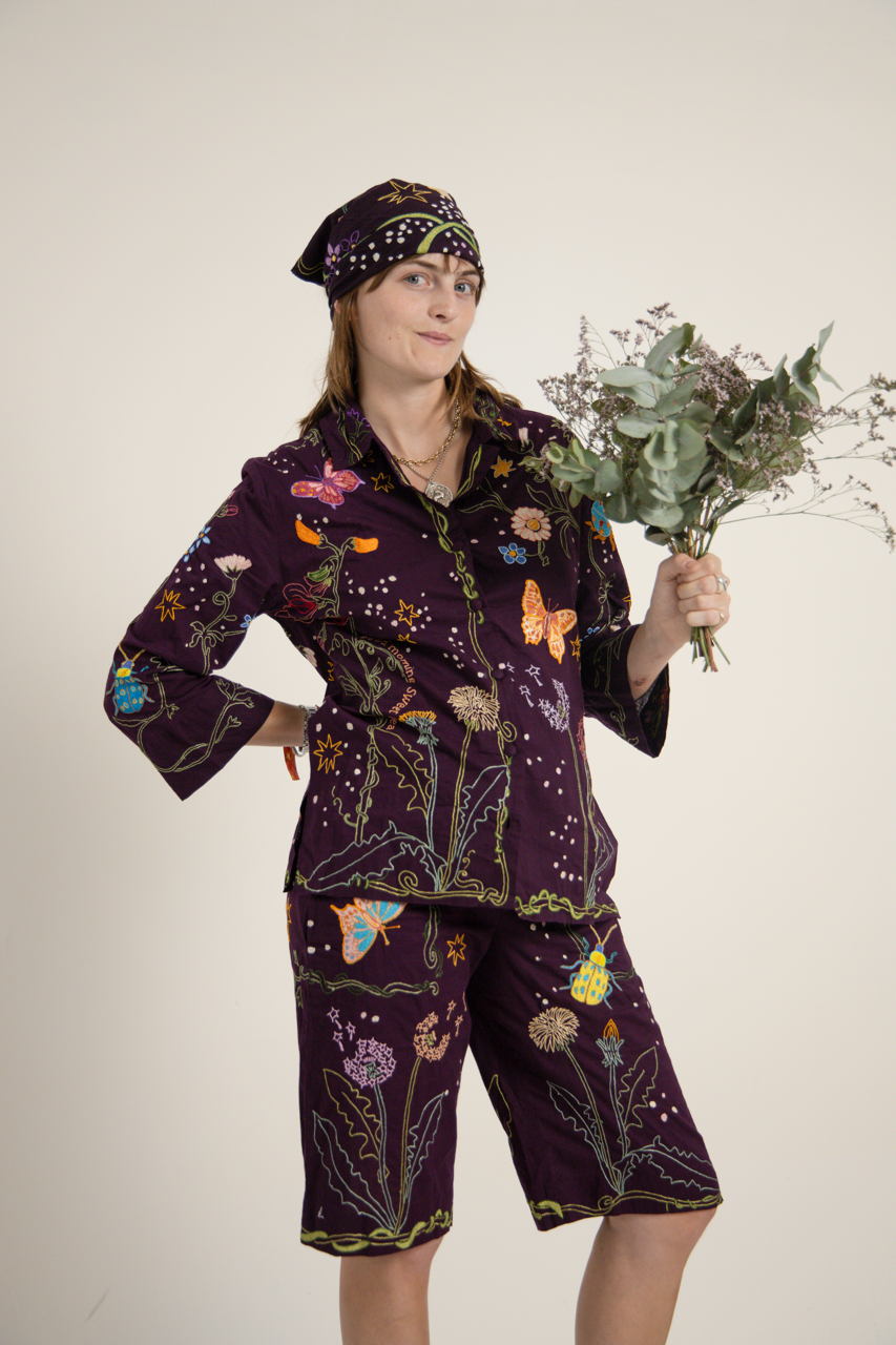 Aubergine Lungi Pyjamas