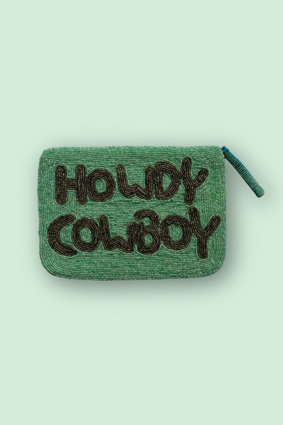 Howdy Cowboy Beaded Clutch