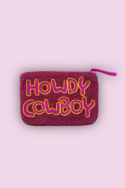 Howdy Cowboy Beaded Clutch