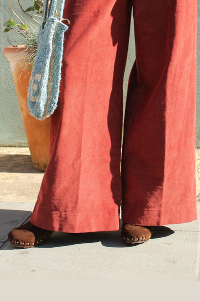 Choco Velour Heeled Clog
