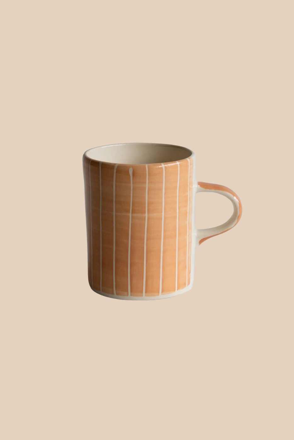 Sgrafitto Espresso Cup in Peach