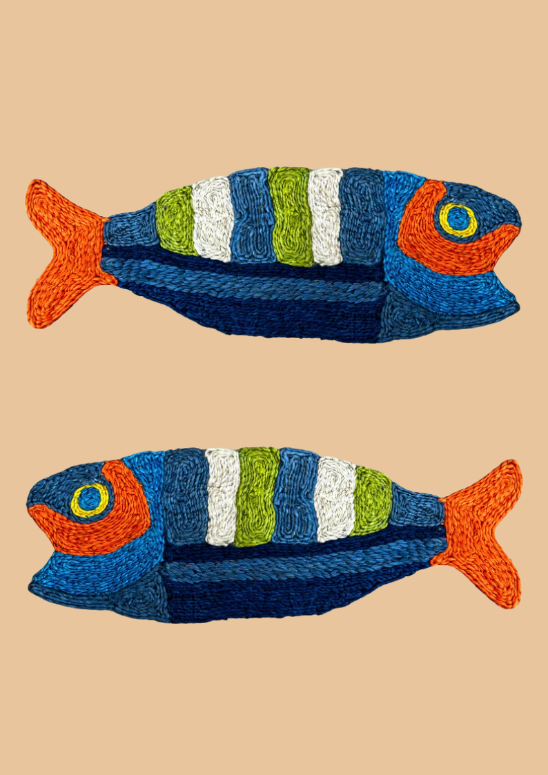 Blue-Orange Fish Placemat