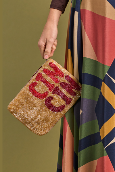 Cin Cin Beaded Clutch