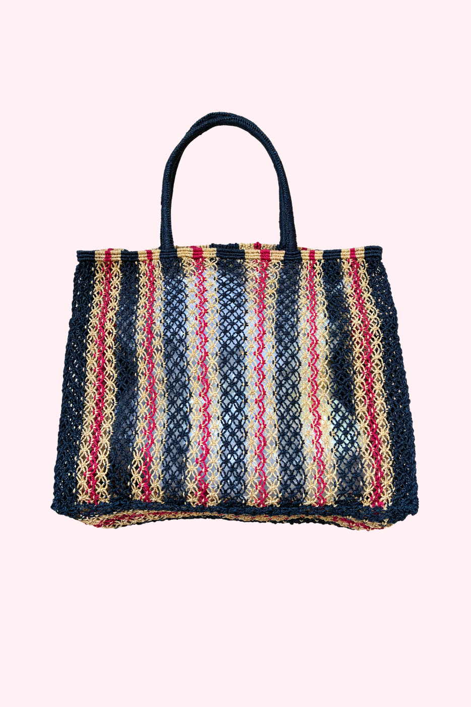 Barry - Dark Navy, Natural and Raspberry Stripe