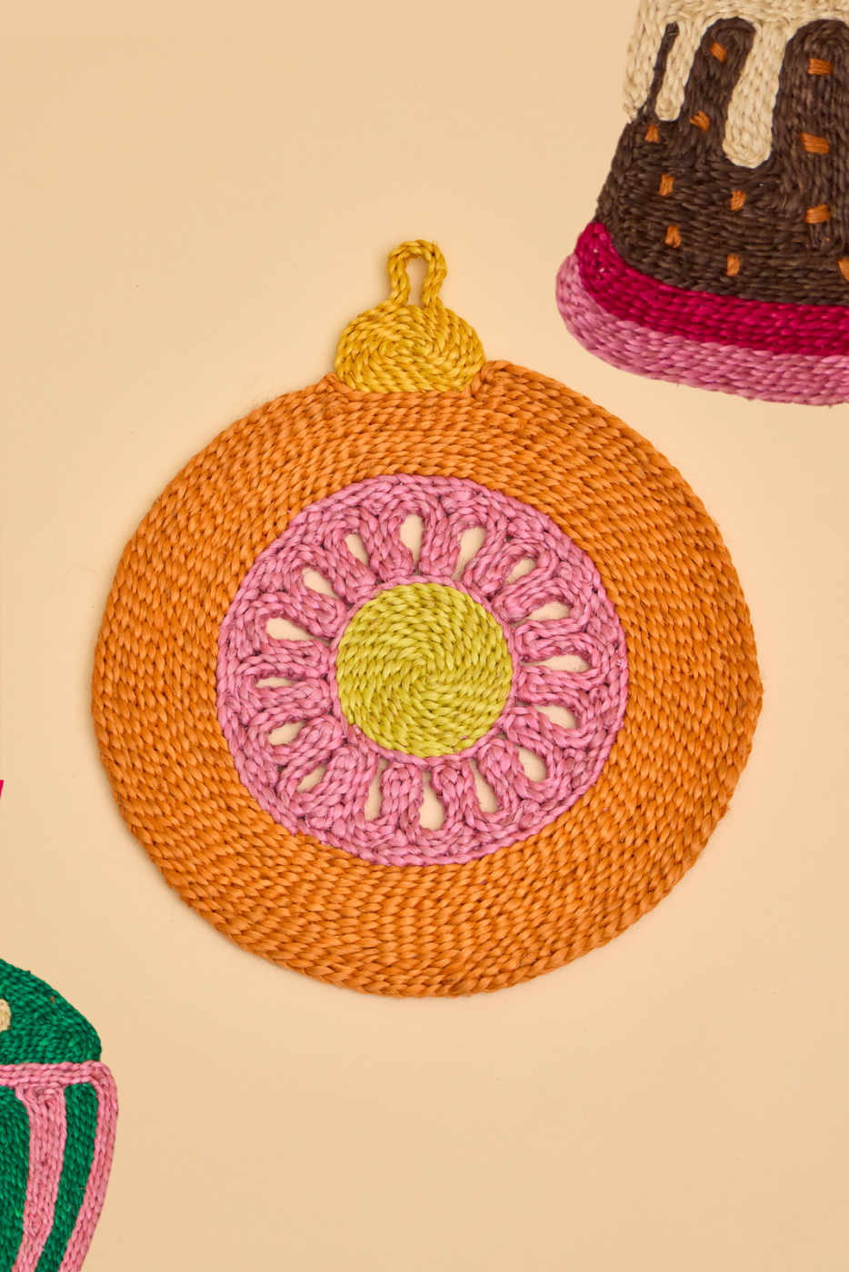 Orange Round Bauble Placemat (PRE-ORDER: arrival end Oct)