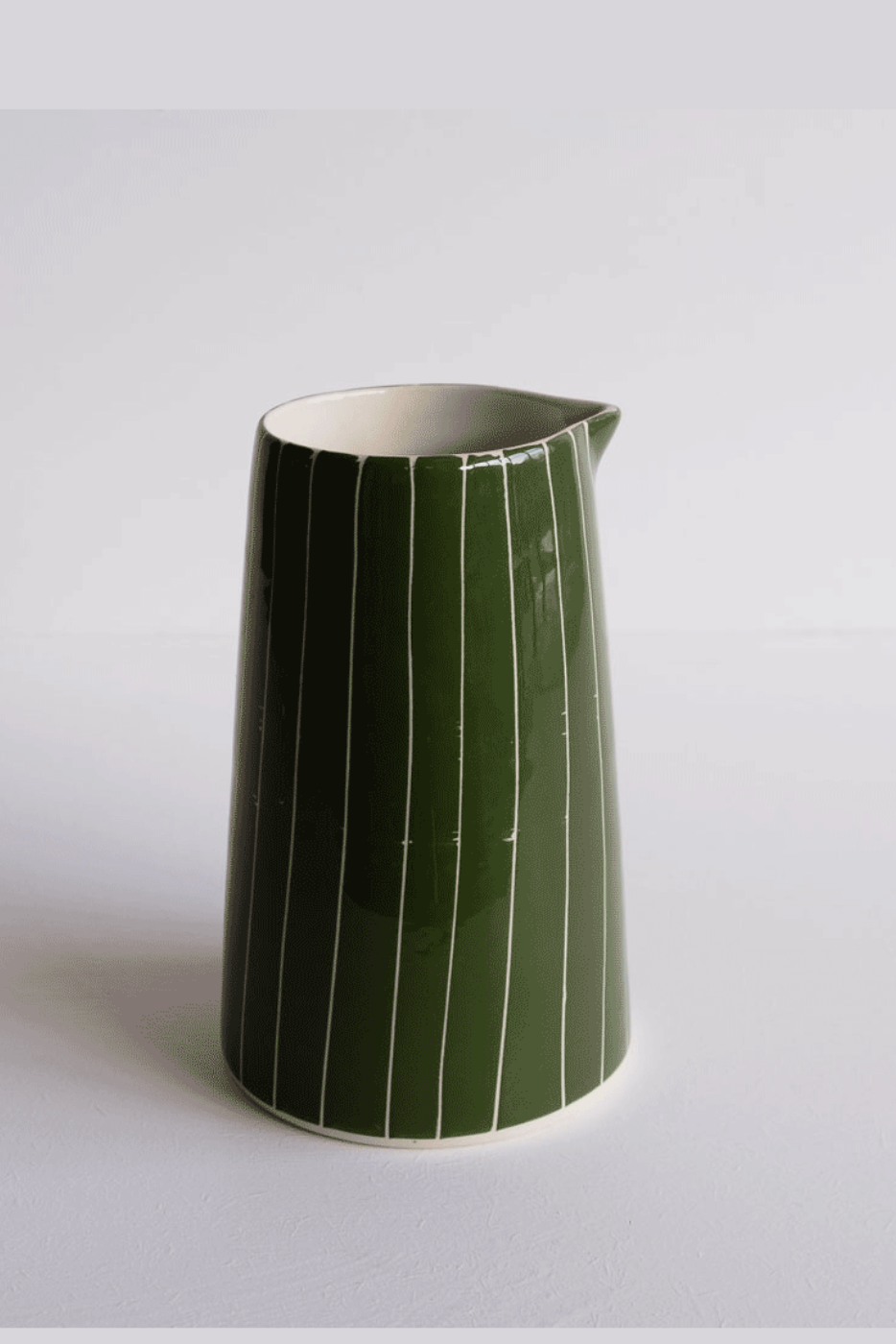 Sgrafitto Creamer in Moss Green