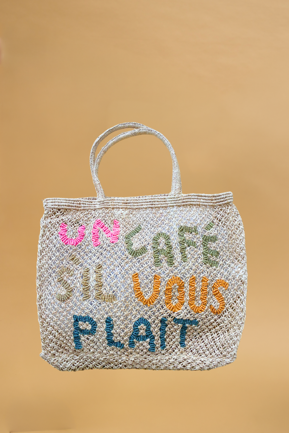 jute bag natural and multi