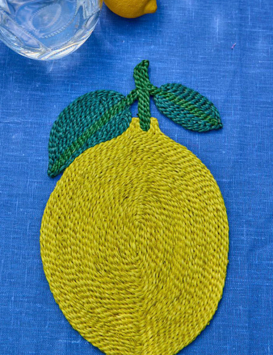 lemon jute placemat 