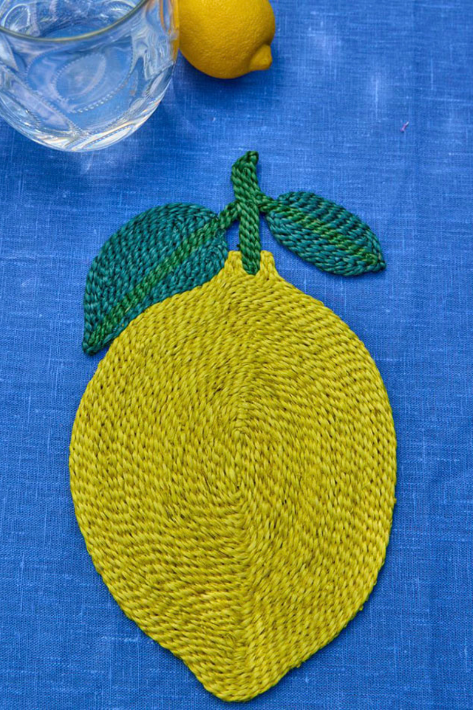 lemon jute placemat 