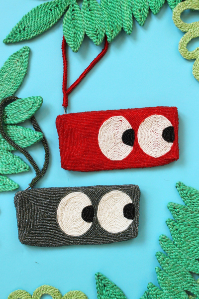 Lunettes Big Eyes Beaded Glasses Case