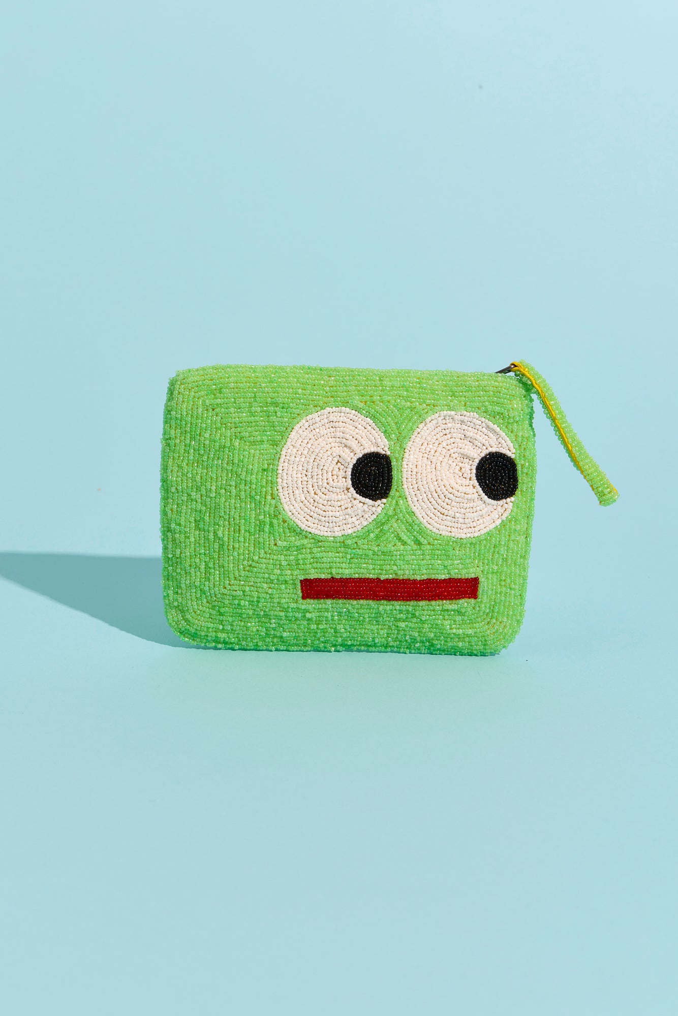 Big Eyes Beaded Mini Clutch - Mint