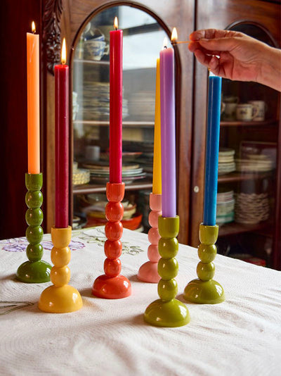 Wooden candlestick