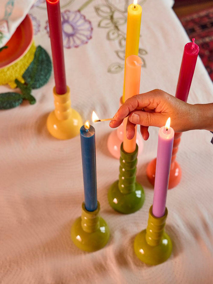 Wooden candlestick