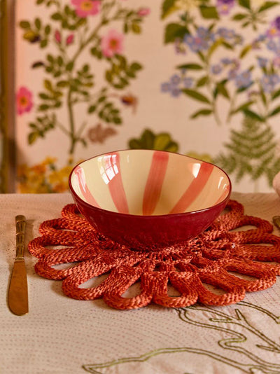 Flower placemat - Coral