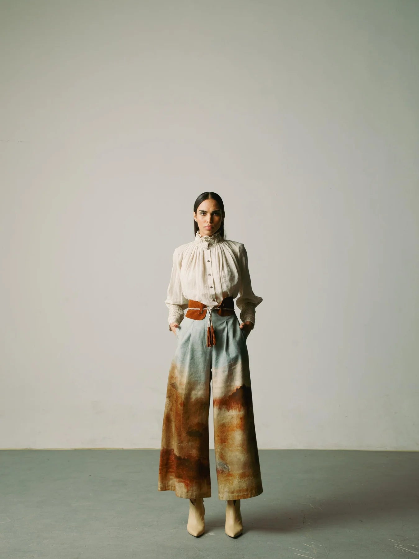 Blotch Wide Leg Trousers