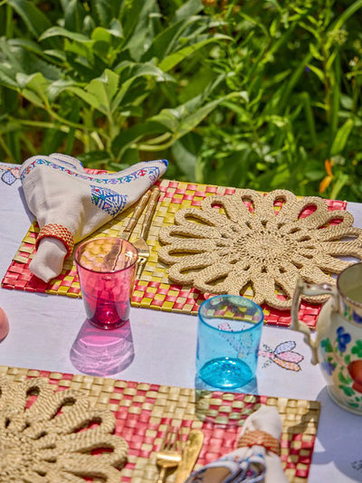 Flower placemat - Natural