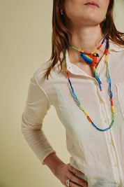 parrot beaded pendent necklace 
