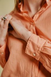 Peach Charlot Top