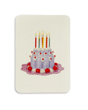 Lavender Cream Blancmange Cake Greeting Card