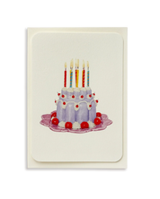 Lavender Cream Blancmange Cake Greeting Card