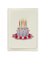 Lavender Cream Blancmange Cake Greeting Card