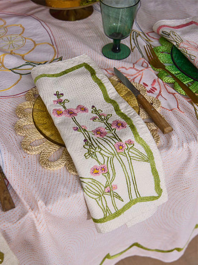 Malva flower napkins - Set of 2