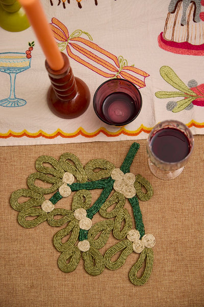 Mistletoe Christmas placemat