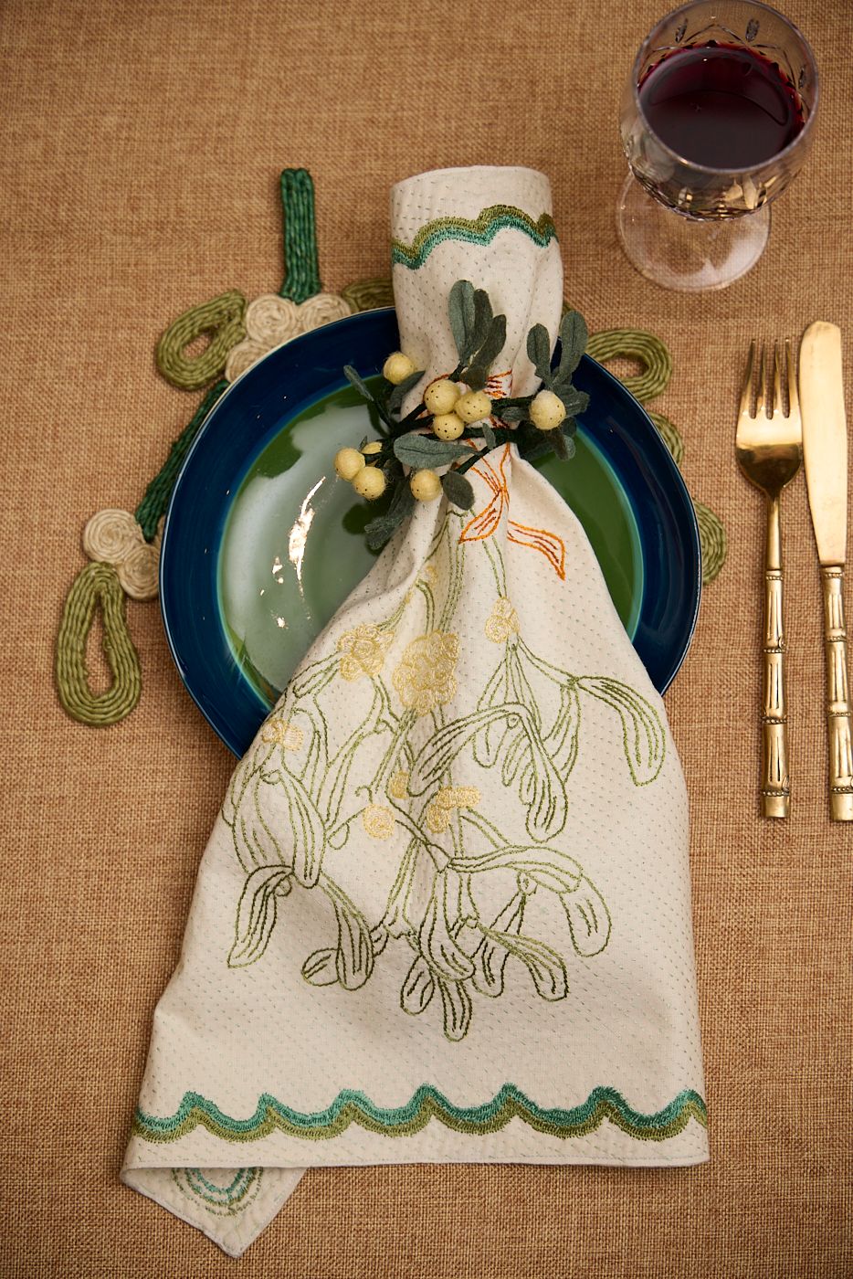 SAMPLE Mistletoe Napkins - Set of 2