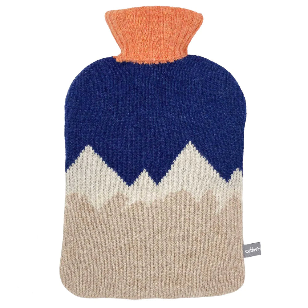 Lambswool Hot Water Bottle - Mountains