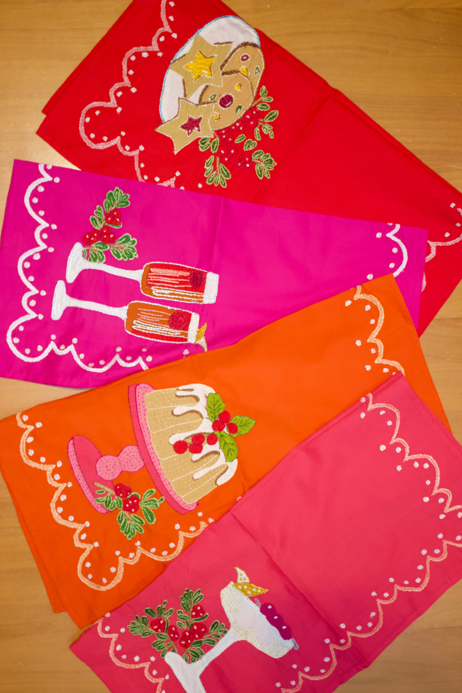 Happy Everything Embroidered Napkins (PRE-ORDER - arriving 22nd November)