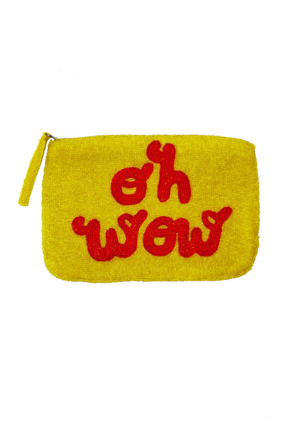Oh wow bead clutch - Yellow and Red