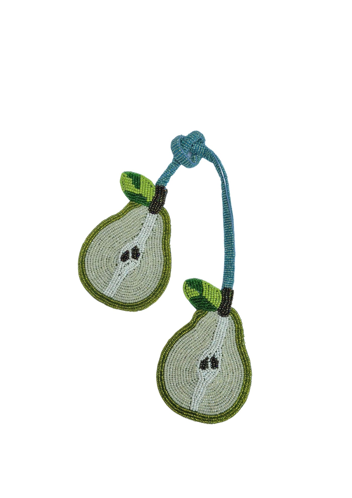 Beaded Bag Charm - Pear