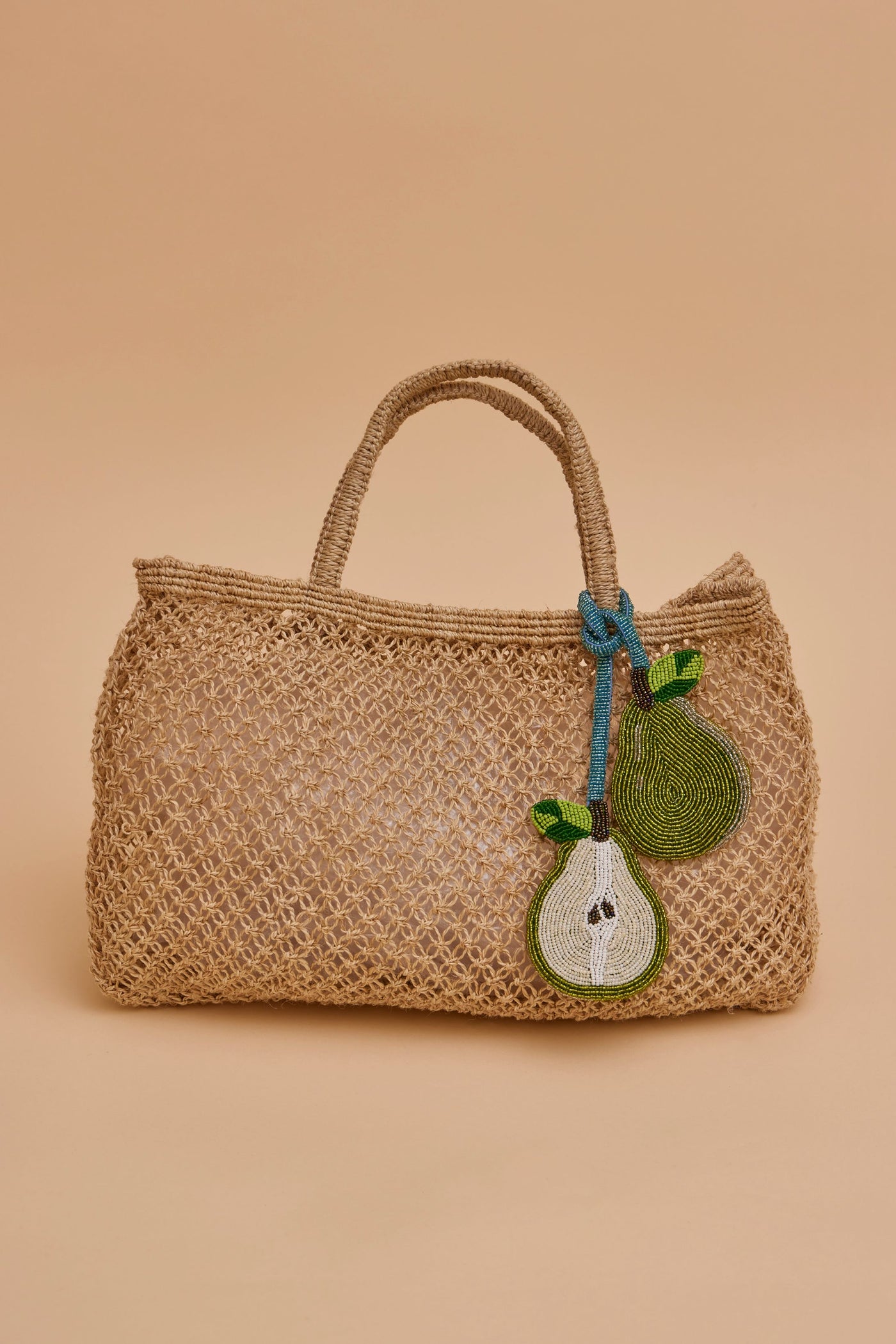 Beaded Bag Charm - Pear