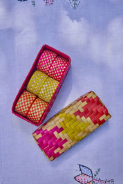 Set of 6 Reed Placemats & Napkin Rings