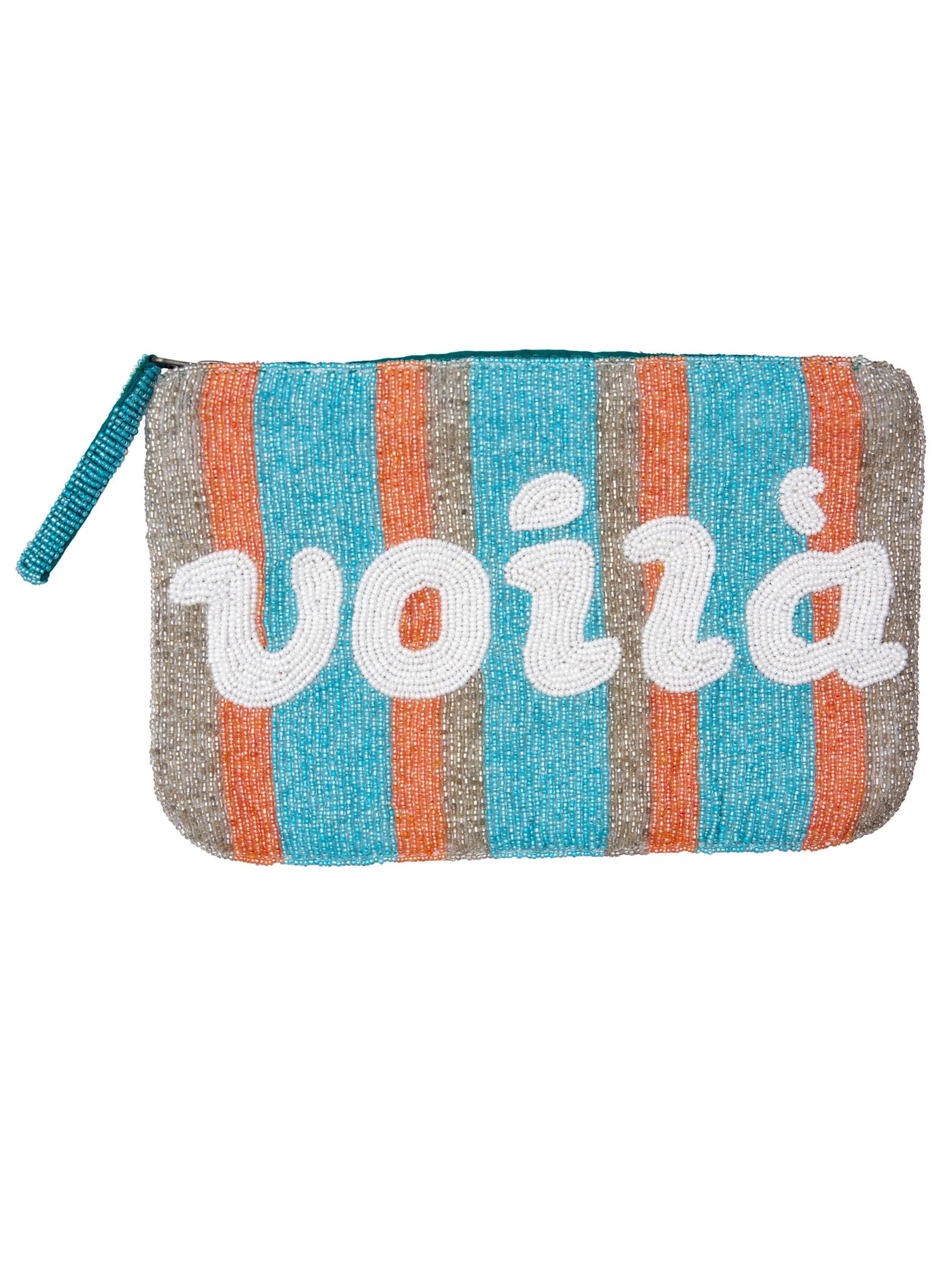 Voila bead clutch - Silver, Blue, Pink and White