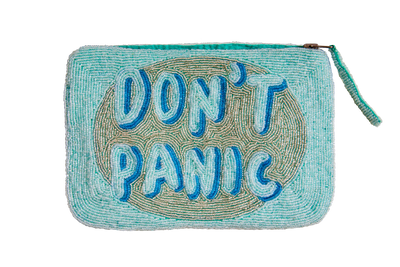 Don't Panic bead clutch - Blue