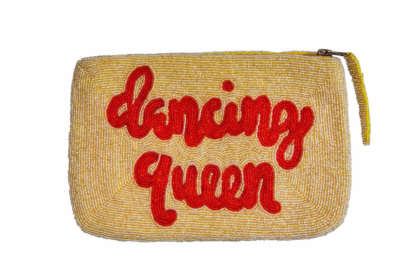 Dancing Queen bead clutch - Gold and red