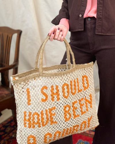 I Should Have Been a Cowboy - Natural, orange and khaki