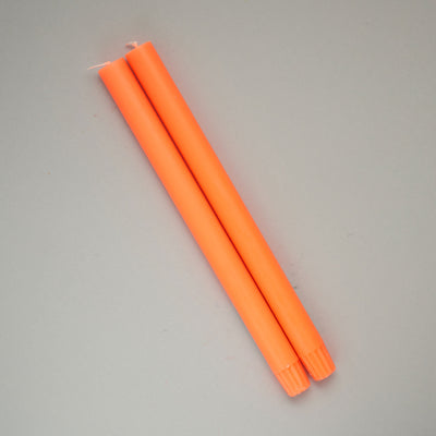 Fluro Orange Dining Candle