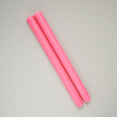 Fluro Pink Dining Candle