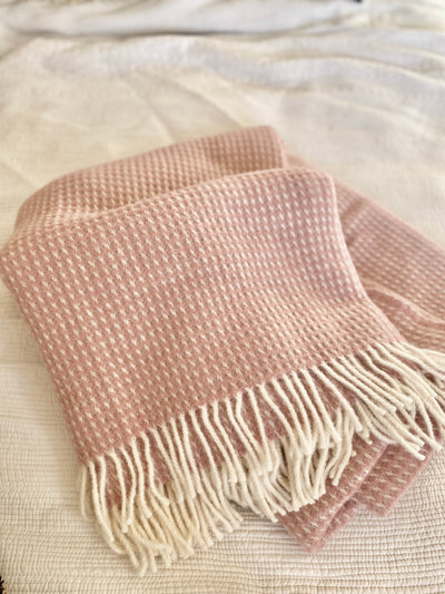 Waffle Throw - Dusty Pink