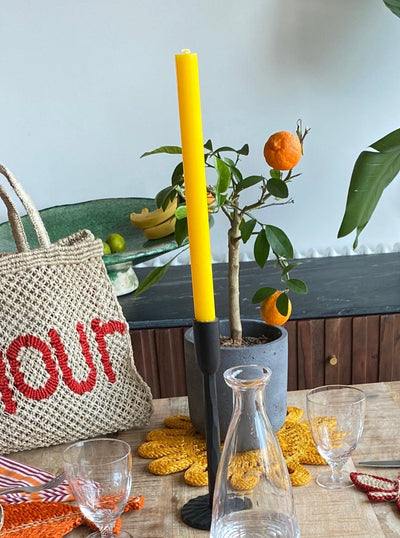 Yellow Dining Candle
